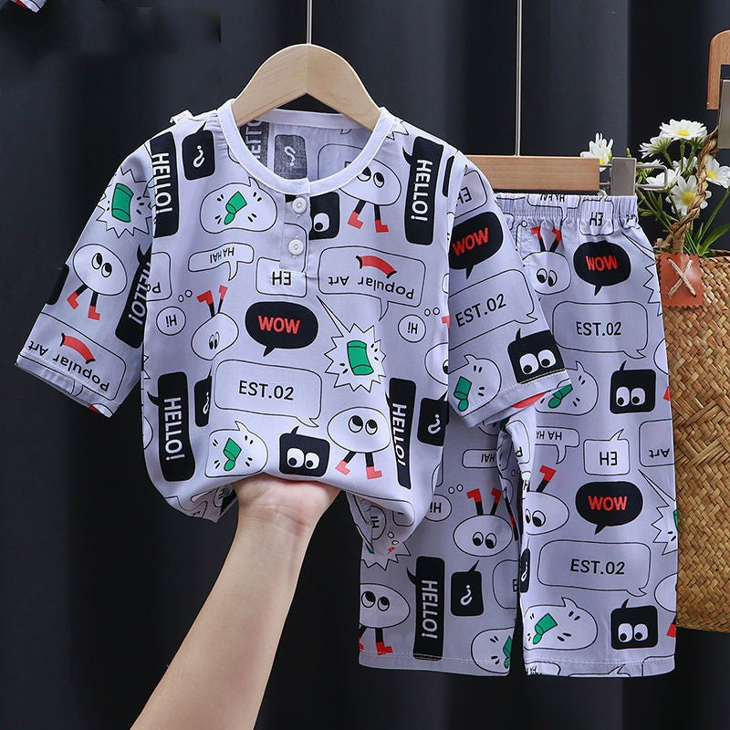 Summer Clothes Cotton Silk Air-conditioning Clothes Baby Clothes - LIT-TERAL