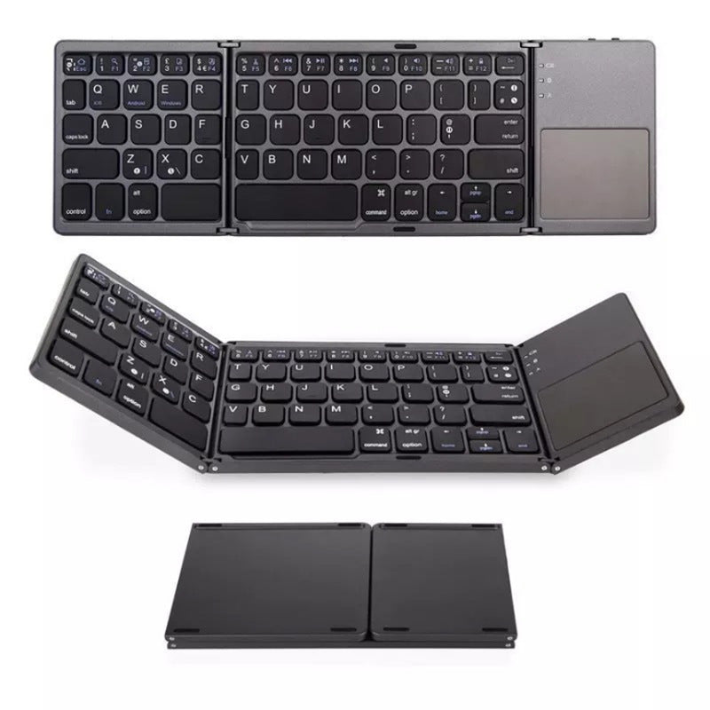 Folding Mini Keyboard Tablet Phone Computer Wireless Foldable Bluetooth Keyboard Multi-Function Button - LIT-TERAL