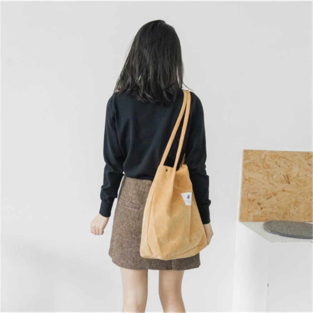 Women's Shopping Bag Large Ladies Canvas Shoulder Bags Tote Shopper Eco Reusable Bag Cotton Cloth Handbag For Women - LIT-TERAL