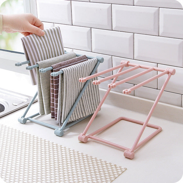 Foldable Dishcloth Shelf Kitchen Accessories Gadget Organizer - LIT-TERAL