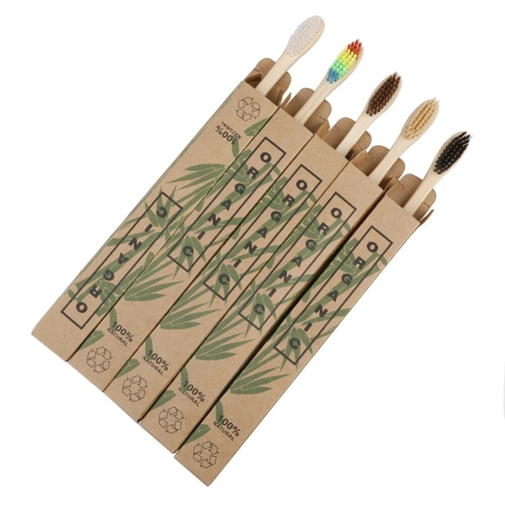 10 Bamboo toothbrushes - LIT-TERAL