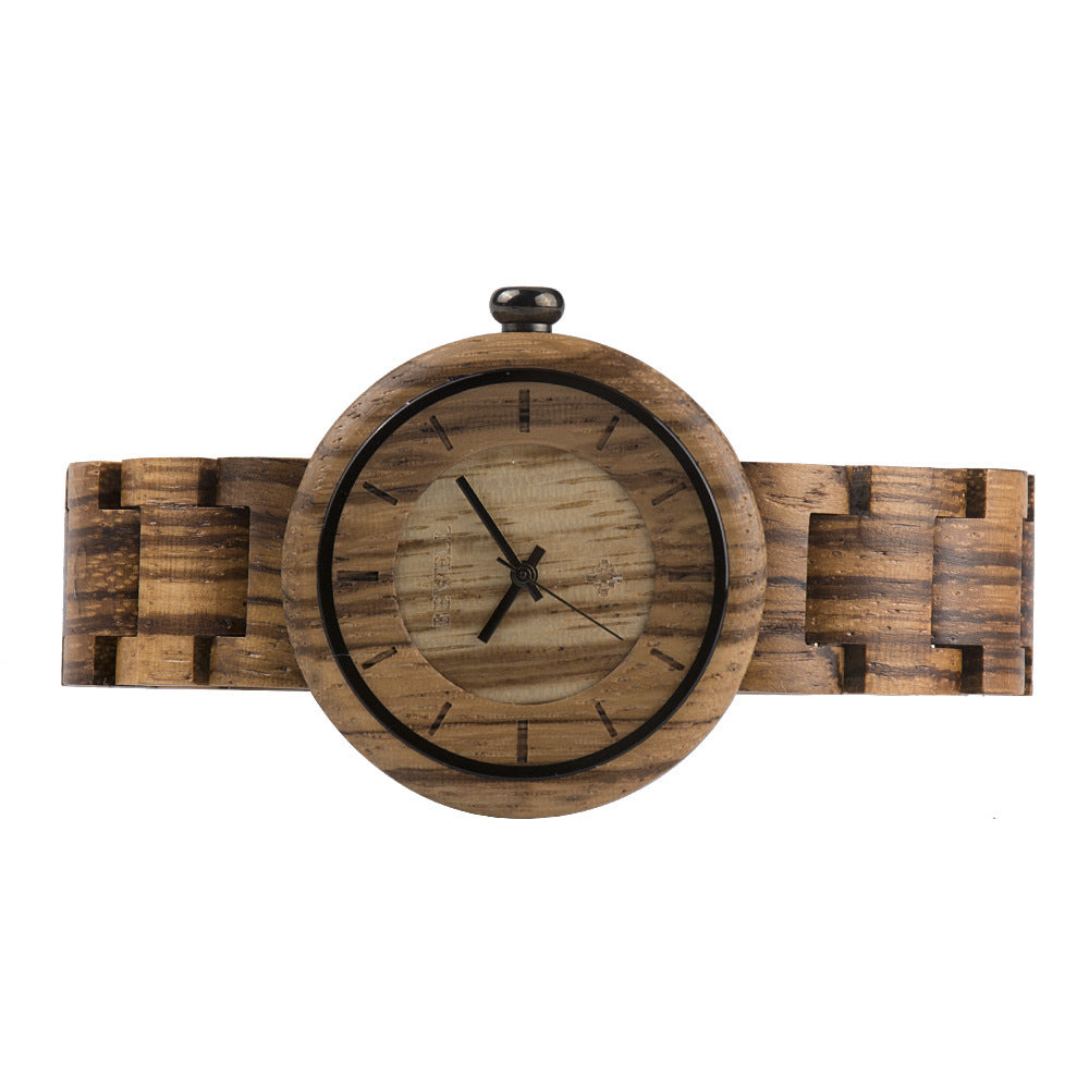 Bamboo wood watch watch ladies watch quartz movement watch - LIT-TERAL