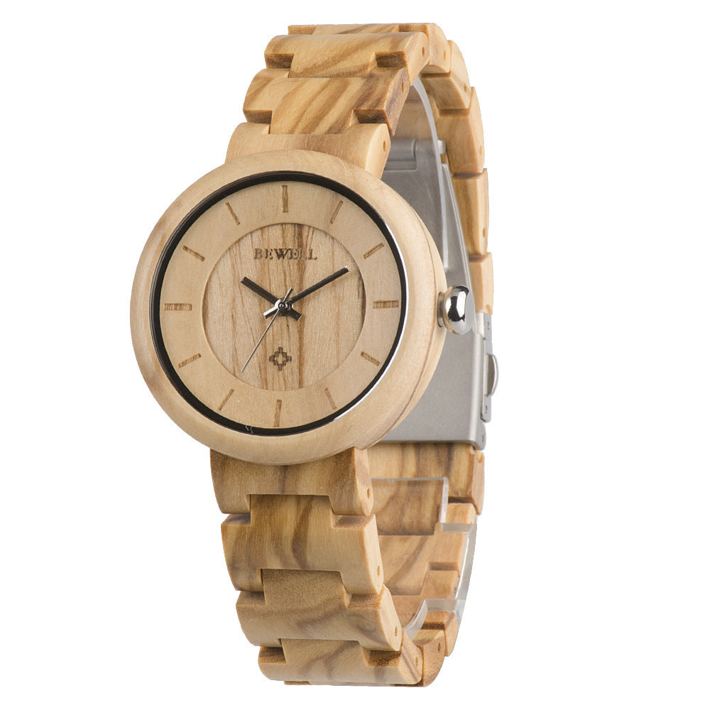 Bamboo wood watch watch ladies watch quartz movement watch - LIT-TERAL