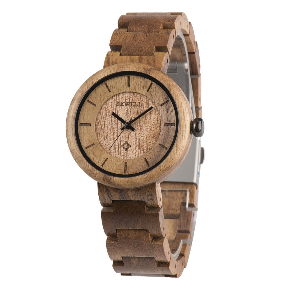 Bamboo wood watch watch ladies watch quartz movement watch - LIT-TERAL