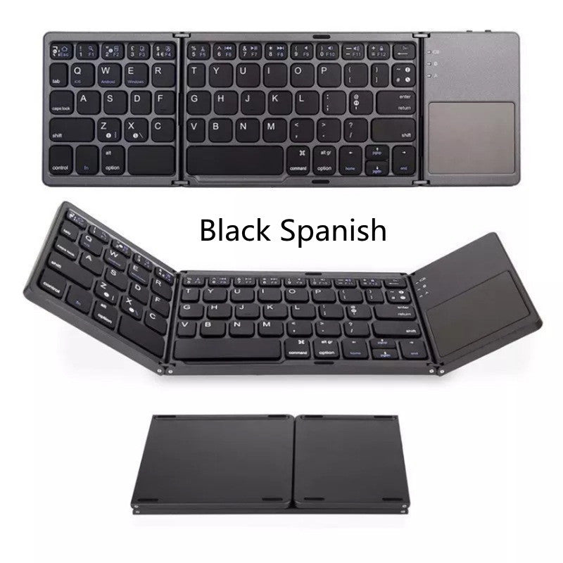 Folding Mini Keyboard Tablet Phone Computer Wireless Foldable Bluetooth Keyboard Multi-Function Button - LIT-TERAL