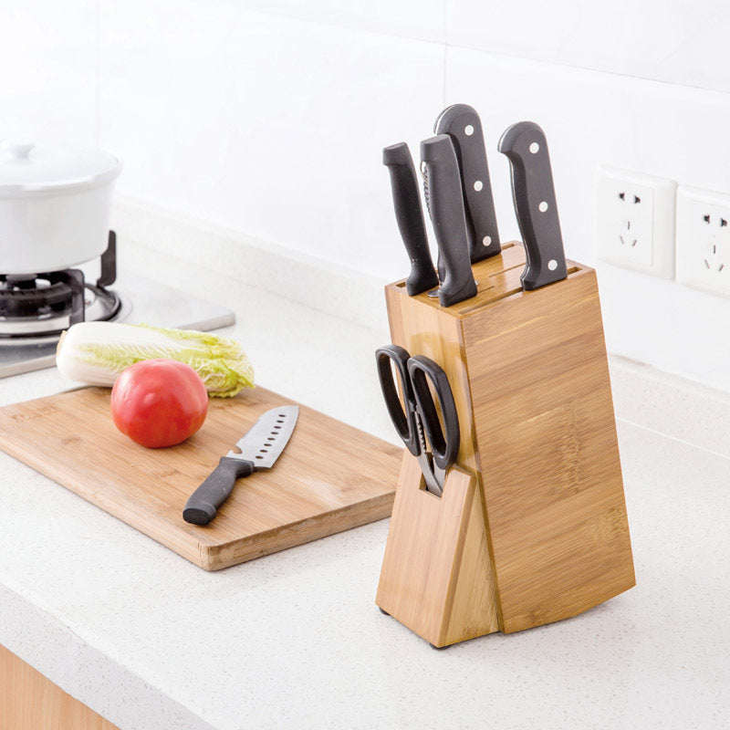 Bamboo Kitchen Accessories Storage Knife Holder - LIT-TERAL