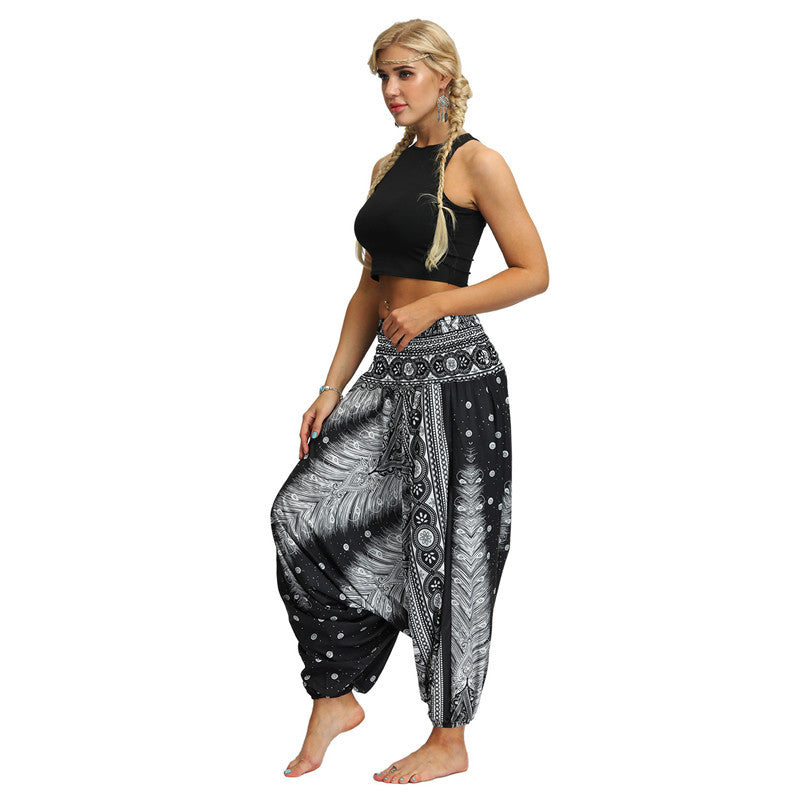 Printed Women's Summer Breathable Comfortable Casual Fitness Yoga Pants - LIT-TERAL