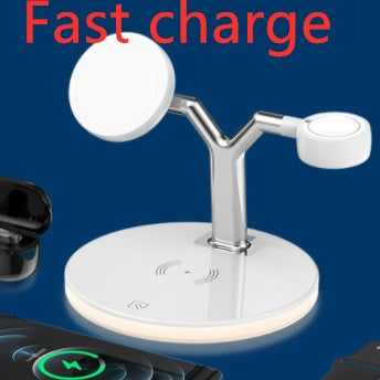 Compatible with Apple, 3 In 1 Magnetic Wireless Charger 15W Fast Charging Station For Magsafe Chargers - LIT-TERAL