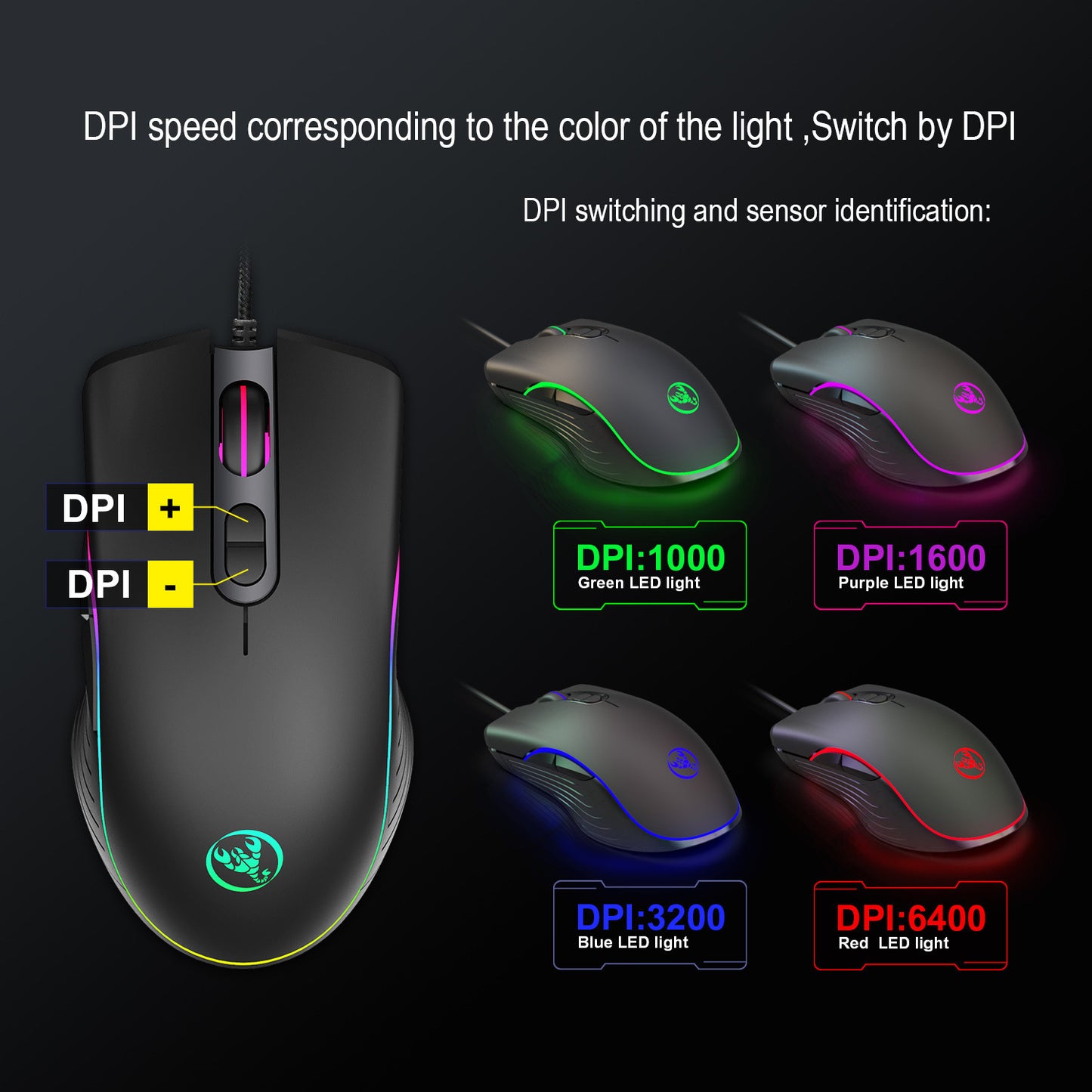 Glowing Gaming Mouse Gaming Wired Mouse - LIT-TERAL