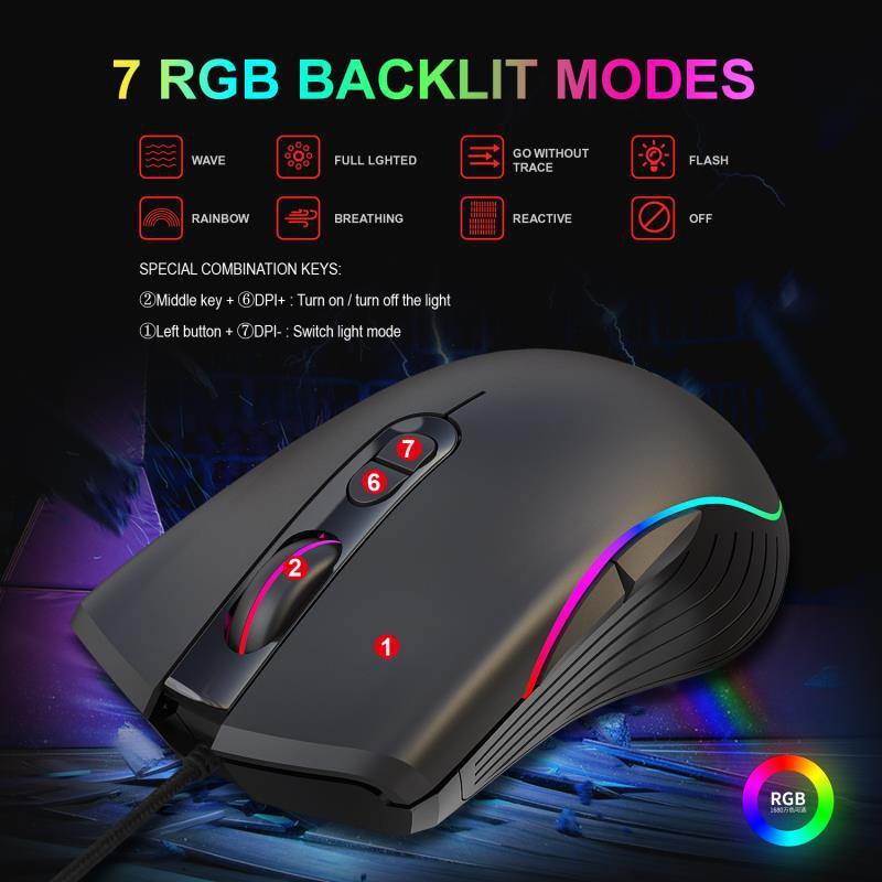 Glowing Gaming Mouse Gaming Wired Mouse - LIT-TERAL