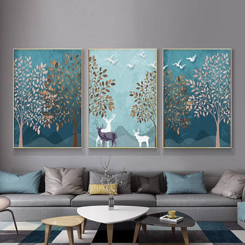 Nordic Modern Forest Landscape Living Room Wall Painting Canvas Painting - LIT-TERAL