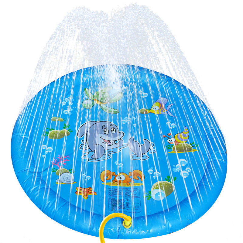 Non-Slip Splash Pad For Kids And Pet Dog Pool Summer Outdoor Water Toys Fun Backyard Fountain Play Mat - LIT-TERAL