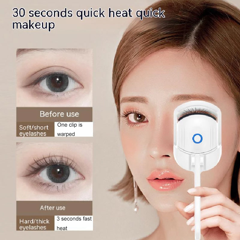 Eyelash Curler Portable Electric Heated Comb Eye Lash Long Lasting Eyelashes Curls Thermal Eyelash Curler Makeup Tools Heated Eyelash Curlers,Rechargeable Electric Eyelash Curler,Handheld Eye - LIT-TERAL