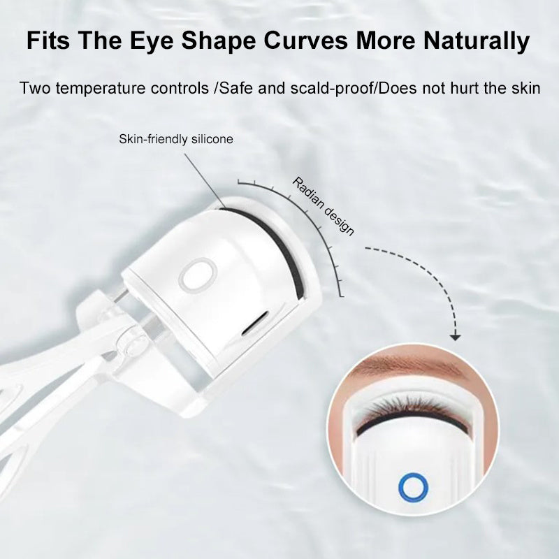 Eyelash Curler Portable Electric Heated Comb Eye Lash Long Lasting Eyelashes Curls Thermal Eyelash Curler Makeup Tools Heated Eyelash Curlers,Rechargeable Electric Eyelash Curler,Handheld Eye - LIT-TERAL