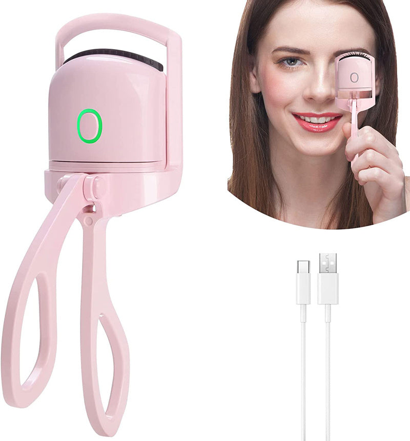 Eyelash Curler Portable Electric Heated Comb Eye Lash Long Lasting Eyelashes Curls Thermal Eyelash Curler Makeup Tools Heated Eyelash Curlers,Rechargeable Electric Eyelash Curler,Handheld Eye - LIT-TERAL