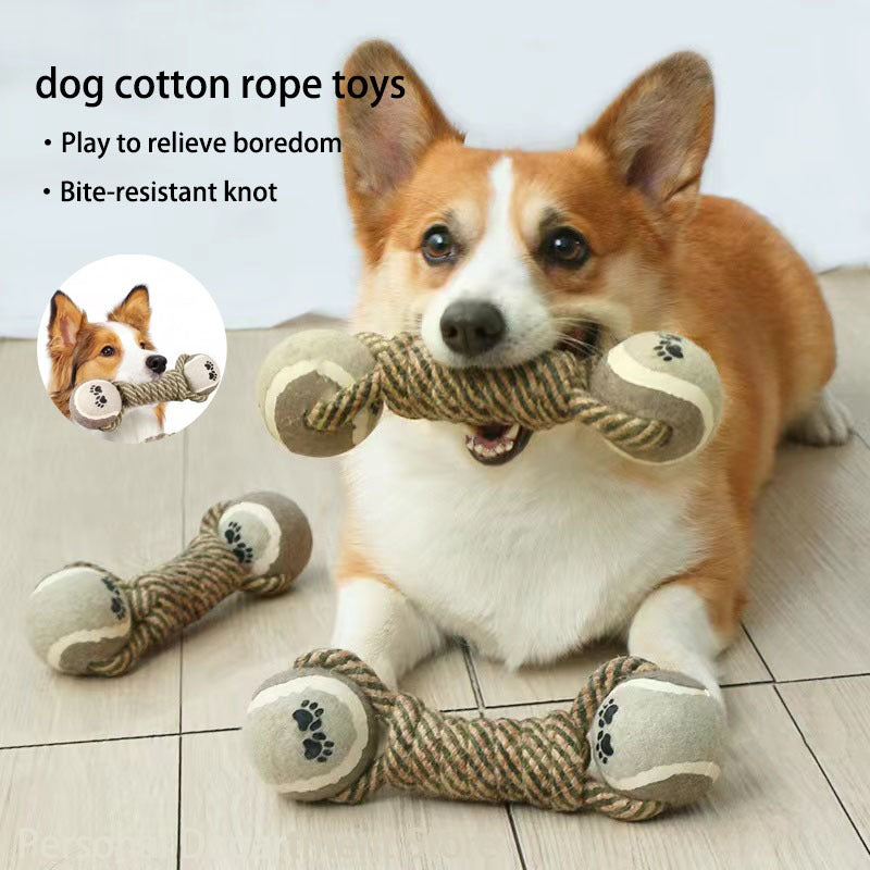 Pet Dog Toys For Large Small Dogs Toy Interactive Cotton Rope Mini Dog Toys Ball For Dogs Accessories Toothbrush Chew Premium Cotton-Poly Tug Toy For Dogs Interactive Rope Dog Toy For Medium  - LIT-TERAL