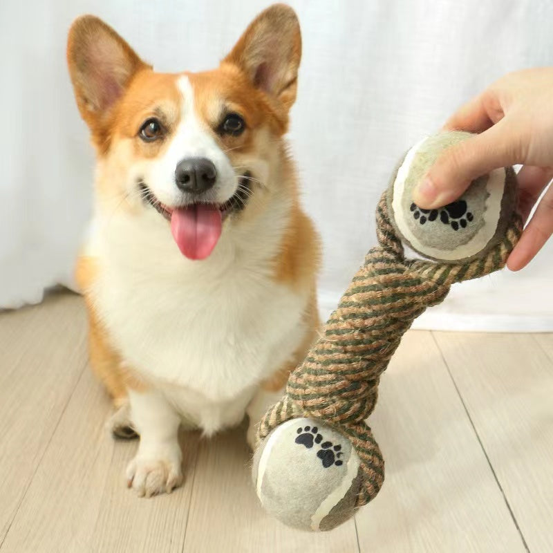 Pet Dog Toys For Large Small Dogs Toy Interactive Cotton Rope Mini Dog Toys Ball For Dogs Accessories Toothbrush Chew Premium Cotton-Poly Tug Toy For Dogs Interactive Rope Dog Toy For Medium  - LIT-TERAL