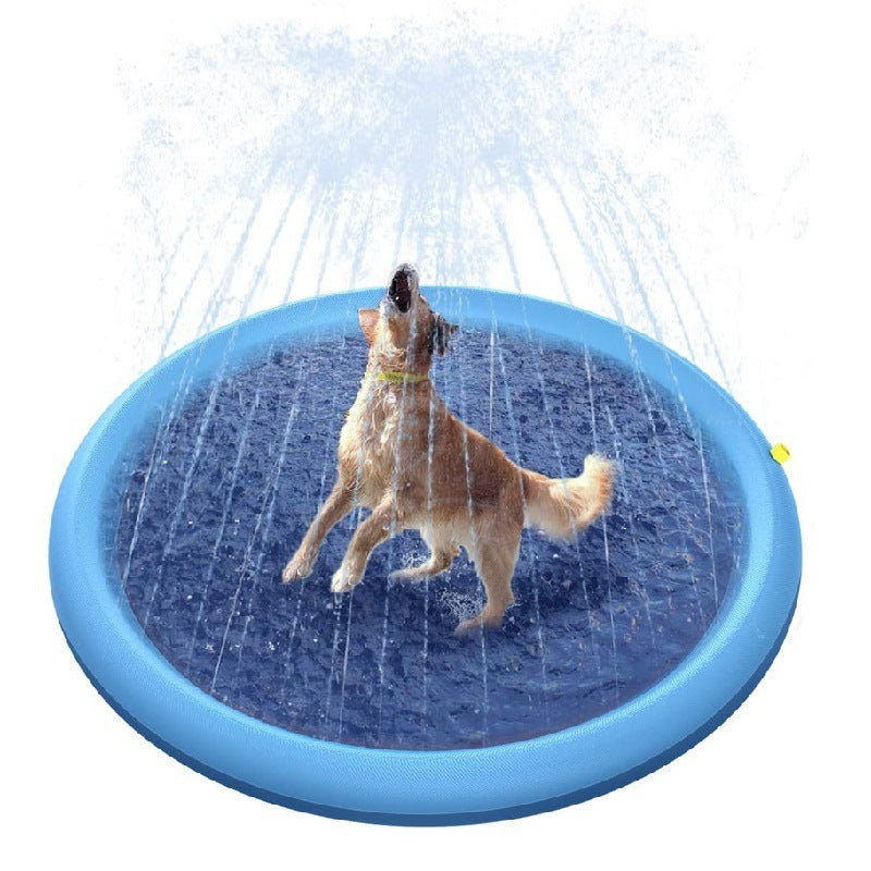 Non-Slip Splash Pad For Kids And Pet Dog Pool Summer Outdoor Water Toys Fun Backyard Fountain Play Mat - LIT-TERAL