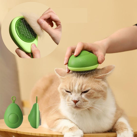 Creative Cat Grooming Comb Portable Massage Brush One-Button Remove Floating Hair Scraper Cats Dogs Pet Self Cleaning Tool Accessories - LIT-TERAL