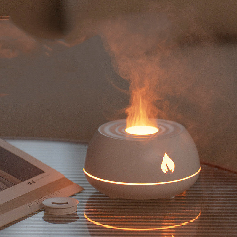 Flame Humidifier Aromatherapy Diffuser 7 Colors Light Home Air Humidifier 130ML USB Room Fragrance Essential Oil Diffuser - LIT-TERAL