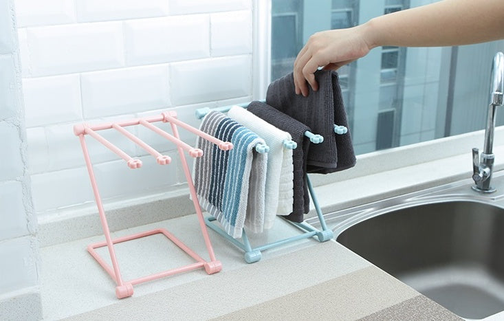 Foldable Dishcloth Shelf Kitchen Accessories Gadget Organizer - LIT-TERAL