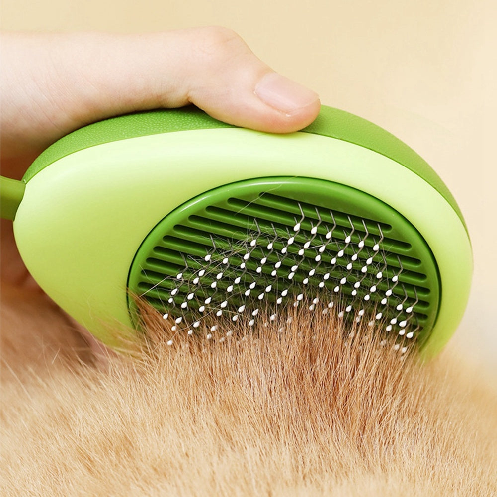 Creative Cat Grooming Comb Portable Massage Brush One-Button Remove Floating Hair Scraper Cats Dogs Pet Self Cleaning Tool Accessories - LIT-TERAL