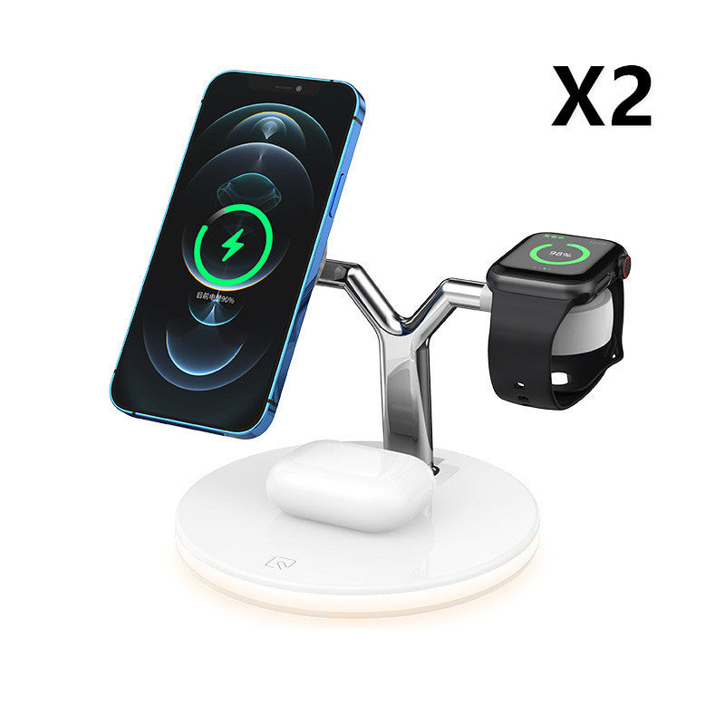 Compatible with Apple, 3 In 1 Magnetic Wireless Charger 15W Fast Charging Station For Magsafe Chargers - LIT-TERAL