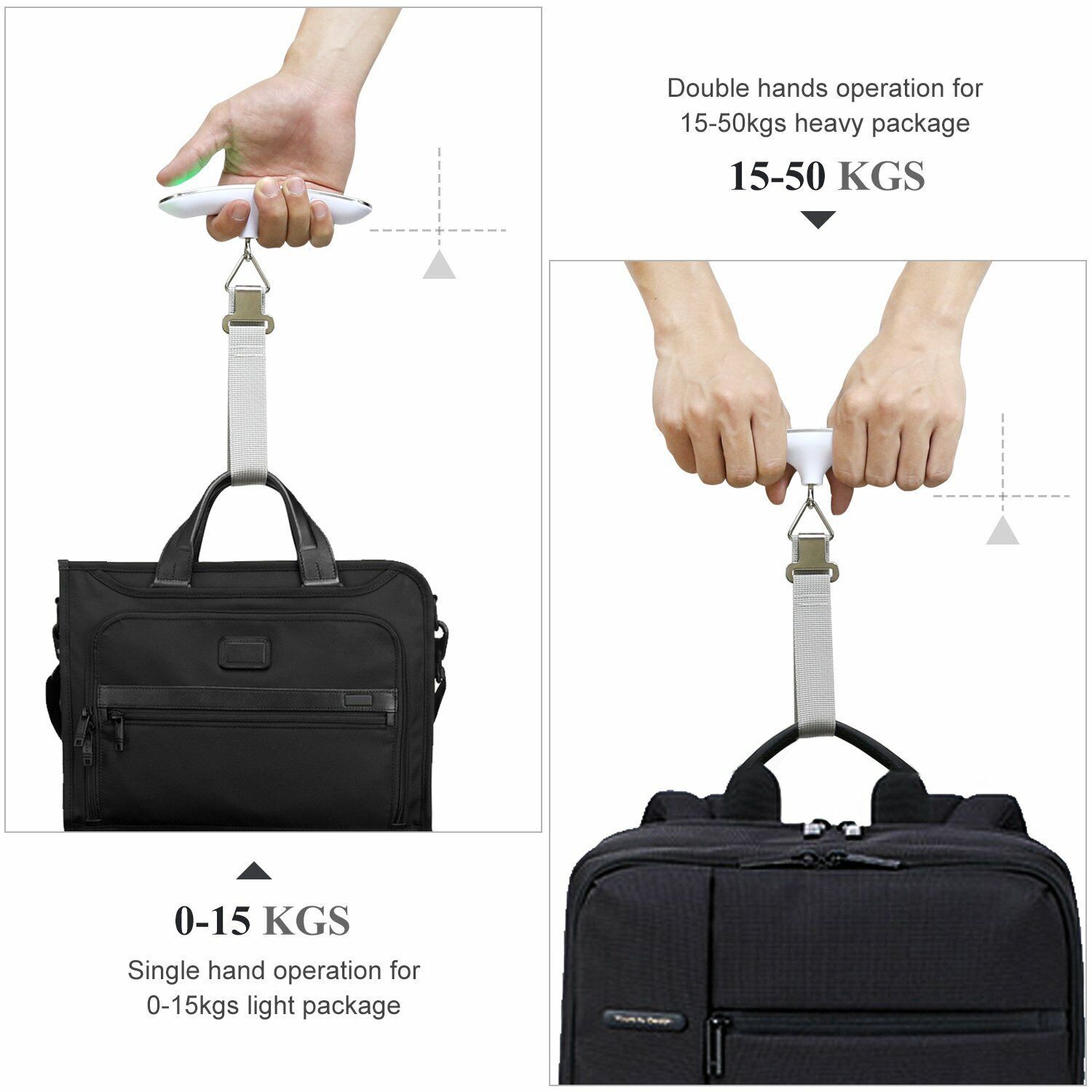 Portable LCD Digital Luggage Weight Scales Hanging Suitcase Baggage Travel Scale With Belt For Electronic Weight Tool 50kg 110lb - LIT-TERAL