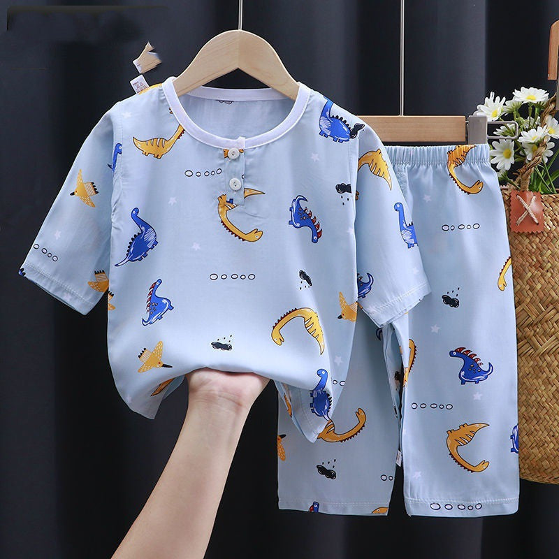 Summer Clothes Cotton Silk Air-conditioning Clothes Baby Clothes - LIT-TERAL