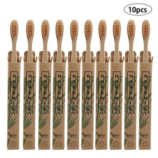 10 Bamboo toothbrushes - LIT-TERAL