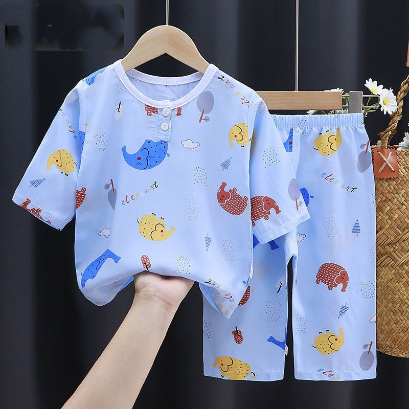 Summer Clothes Cotton Silk Air-conditioning Clothes Baby Clothes - LIT-TERAL