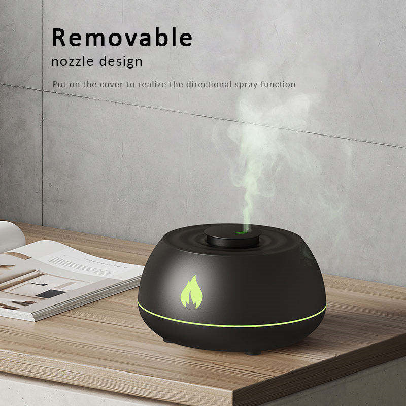 Flame Humidifier Aromatherapy Diffuser 7 Colors Light Home Air Humidifier 130ML USB Room Fragrance Essential Oil Diffuser - LIT-TERAL