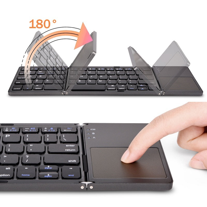 Folding Mini Keyboard Tablet Phone Computer Wireless Foldable Bluetooth Keyboard Multi-Function Button - LIT-TERAL