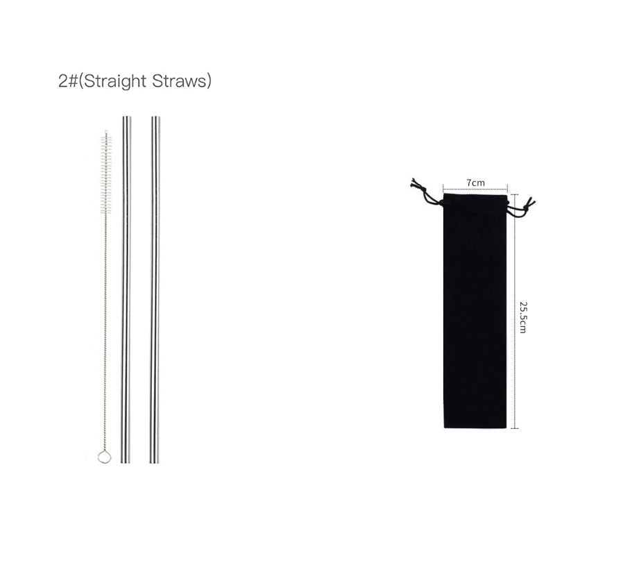 Colored Metal Stainless Steel Straws - LIT-TERAL