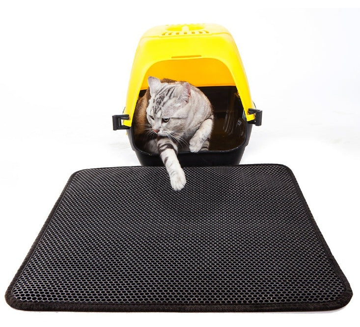 Waterproof Pet Cat Litter Mat EVA Double Layer Cat Litter Trapping Pet Litter Cat Mat Clean Pad Products For Cats Accessories - LIT-TERAL