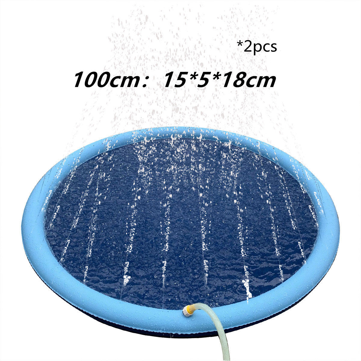 Non-Slip Splash Pad For Kids And Pet Dog Pool Summer Outdoor Water Toys Fun Backyard Fountain Play Mat - LIT-TERAL