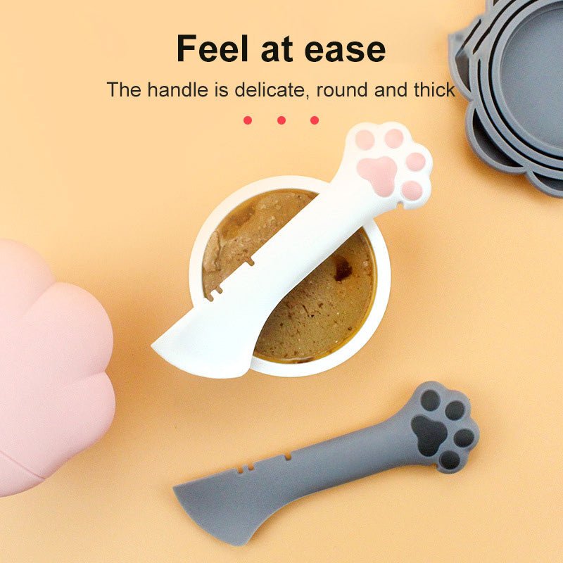 Multifunction Pet Canned Spoon Jar Opener Puppy Feeding Mixing Wet Dry Scoop Cat Dog Accessories Feeder Shovel Pets Tableware Multifunction Pet Canned Spoon Jar Opener Puppy - LIT-TERAL