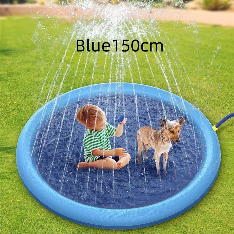 Non-Slip Splash Pad For Kids And Pet Dog Pool Summer Outdoor Water Toys Fun Backyard Fountain Play Mat - LIT-TERAL