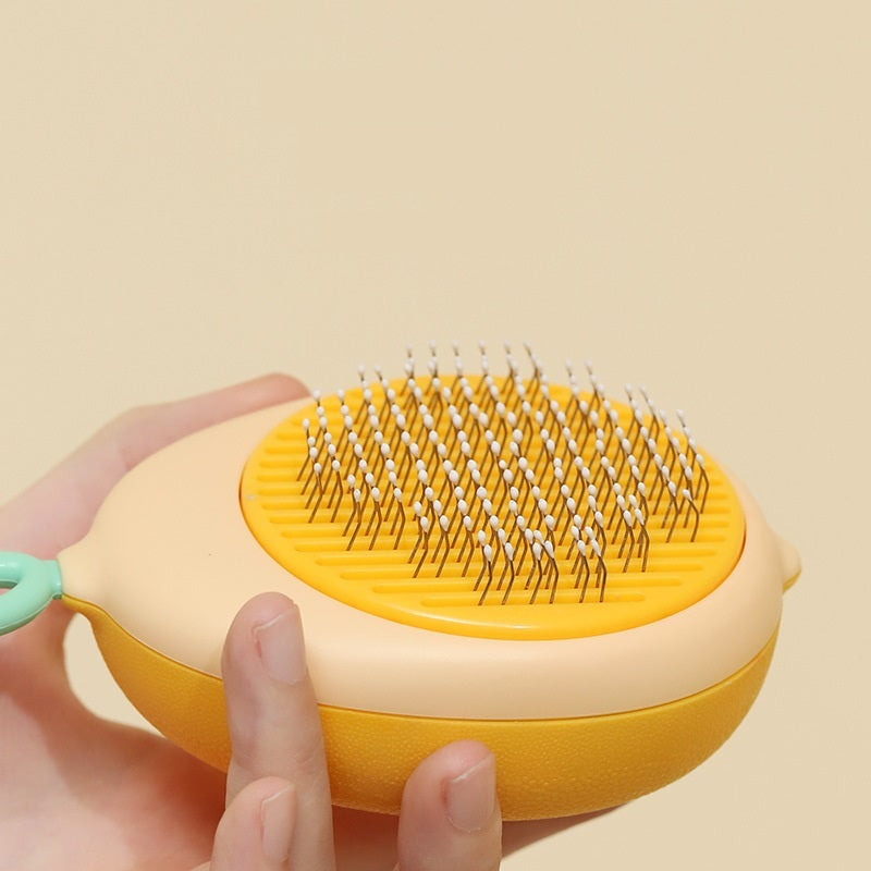 Creative Cat Grooming Comb Portable Massage Brush One-Button Remove Floating Hair Scraper Cats Dogs Pet Self Cleaning Tool Accessories - LIT-TERAL