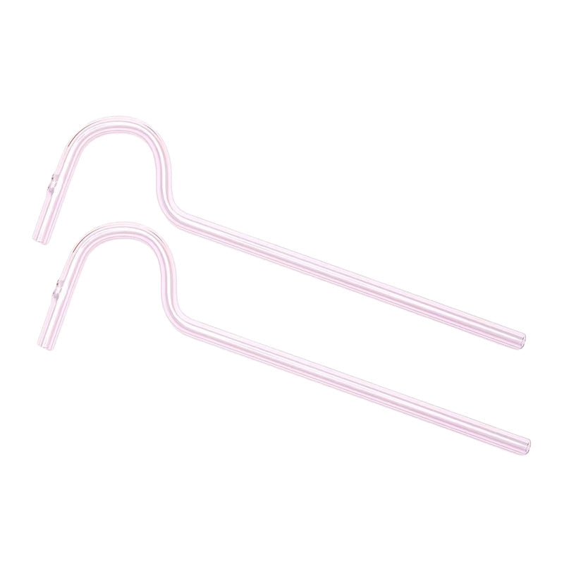 Anti Wrinkle Straw - Glass Anti-wrinkle Drinking Straws, Clear Reusable Straws With Cleaning Brush - Eco-Friendly Alternative To Plastic - Cleaning Brush Included - 2 Pack - LIT-TERAL