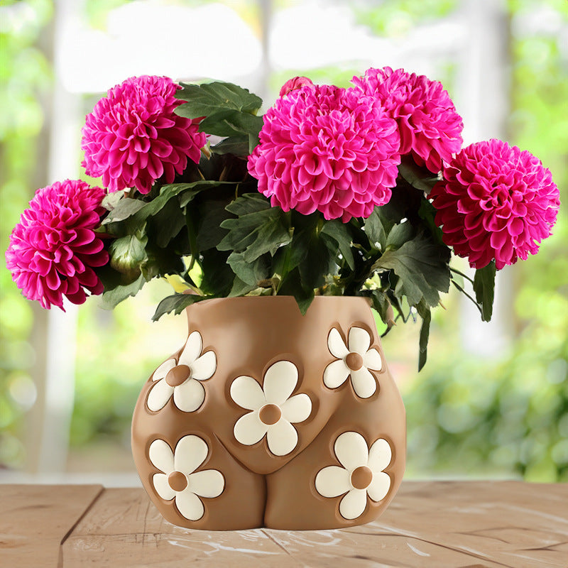 Creative Resin Body Art Flowerpot Home Home Decor - LIT-TERAL