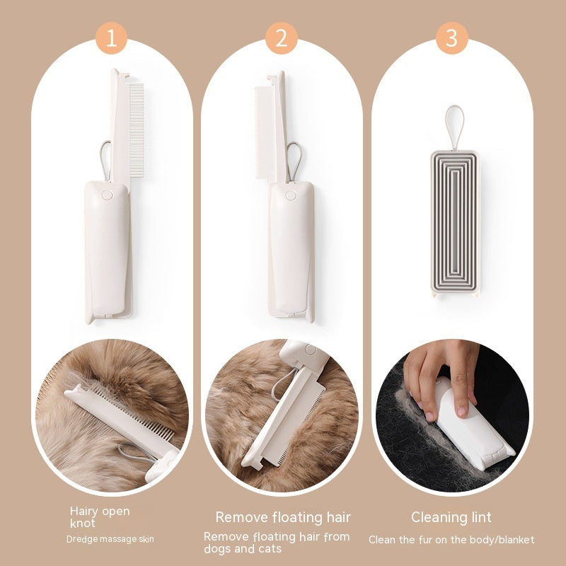 Pet Groomer Pet Hair Removal Brush Cat Grooming Brush Dog Cat Massage Epilator To Remove Floating Hair Cat Hair Dog Pet Supplies - LIT-TERAL