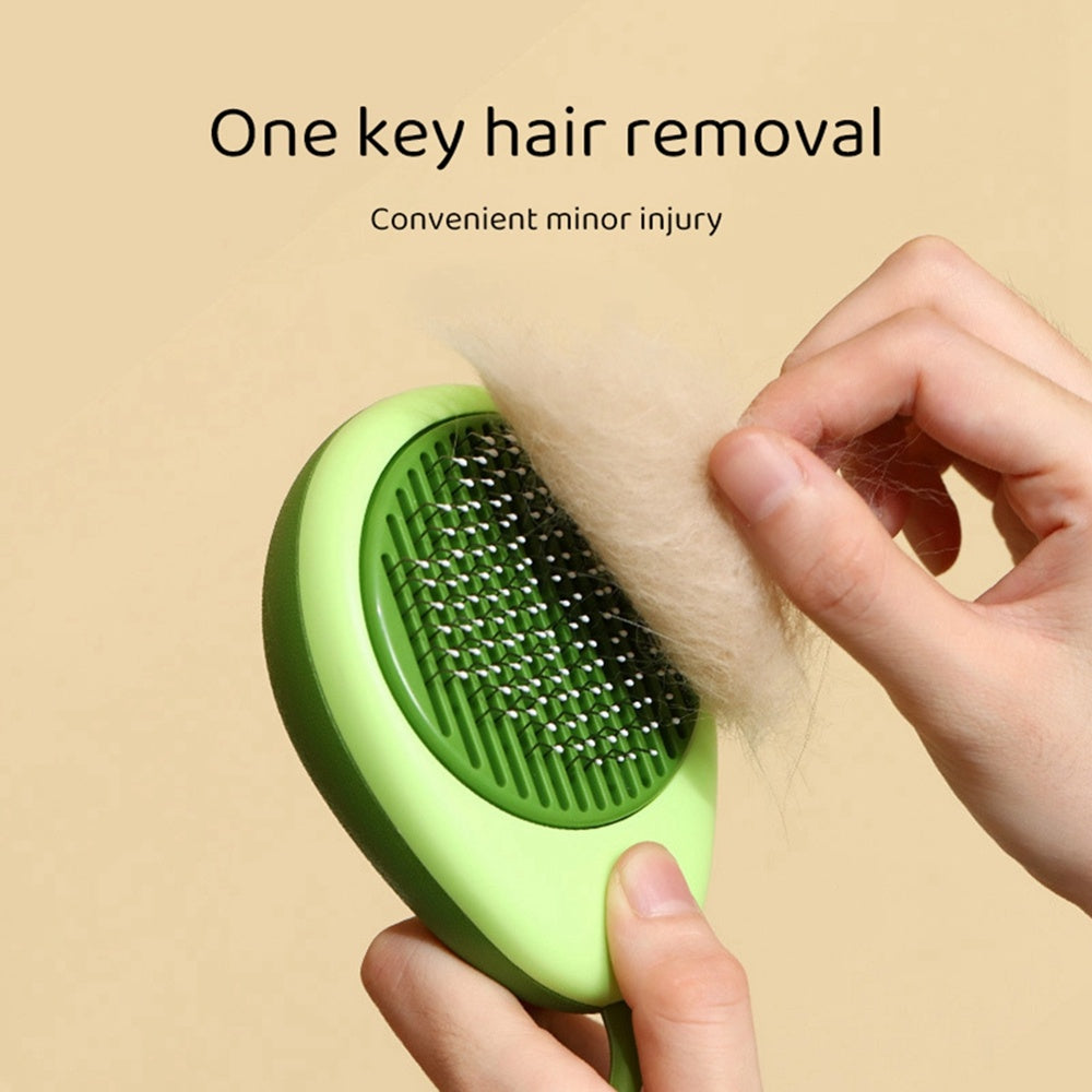 Creative Cat Grooming Comb Portable Massage Brush One-Button Remove Floating Hair Scraper Cats Dogs Pet Self Cleaning Tool Accessories - LIT-TERAL