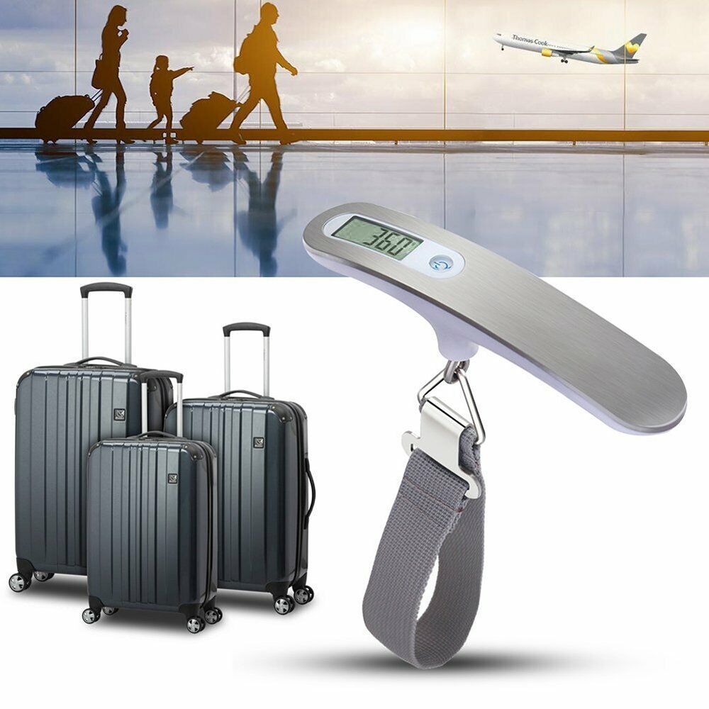 Portable LCD Digital Luggage Weight Scales Hanging Suitcase Baggage Travel Scale With Belt For Electronic Weight Tool 50kg 110lb - LIT-TERAL