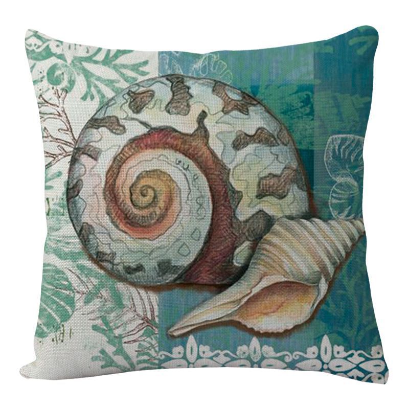 Cushion Covers Sea Turtle Printed Throw Pillow Cases For Home Decor Sofa Chair Seat - LIT-TERAL