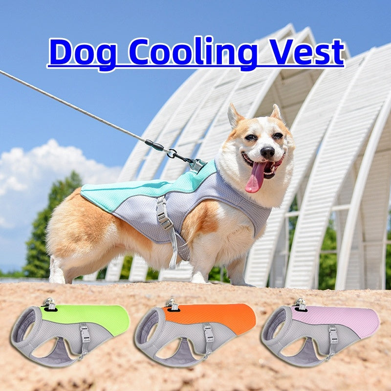 Summer Pet Dog Cooling Vest Heat Resistant Cool Dogs Clothes Breathable Sun-proof Clothing For Small Large Dogs Outdoor Walking - LIT-TERAL