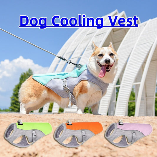 Summer Pet Dog Cooling Vest Heat Resistant Cool Dogs Clothes Breathable Sun-proof Clothing For Small Large Dogs Outdoor Walking - LIT-TERAL