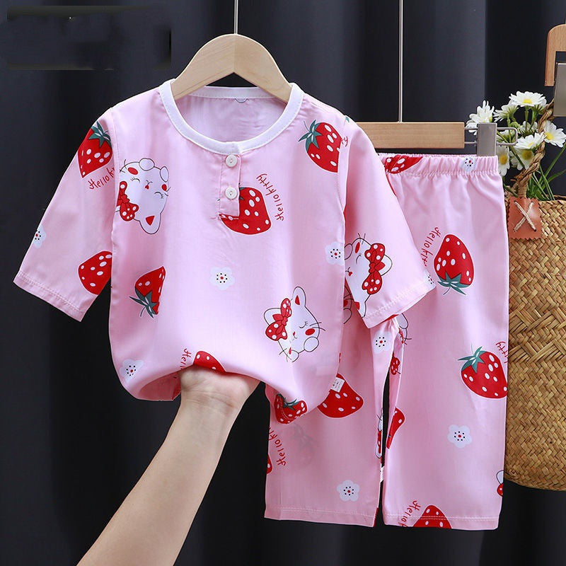 Summer Clothes Cotton Silk Air-conditioning Clothes Baby Clothes - LIT-TERAL