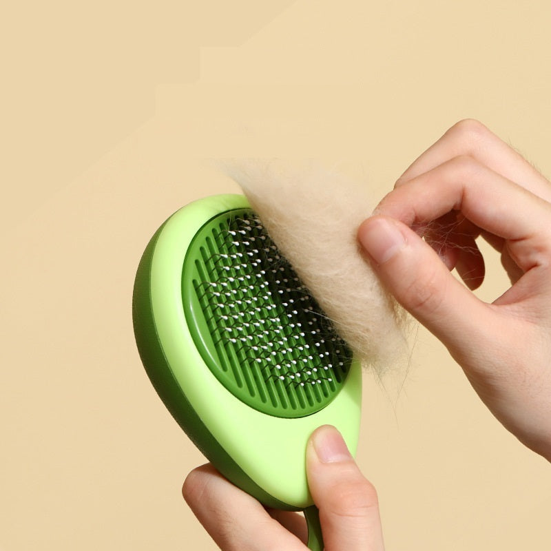 Creative Cat Grooming Comb Portable Massage Brush One-Button Remove Floating Hair Scraper Cats Dogs Pet Self Cleaning Tool Accessories - LIT-TERAL