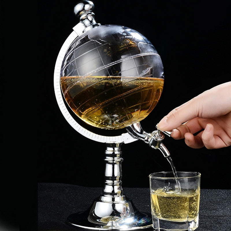 Novelty Globe Wine Decanters Drink Dispenser For Alcohol 1.5L Drinking Game Beer Liquor Dispenser Strainers Bar Accessories New - LIT-TERAL